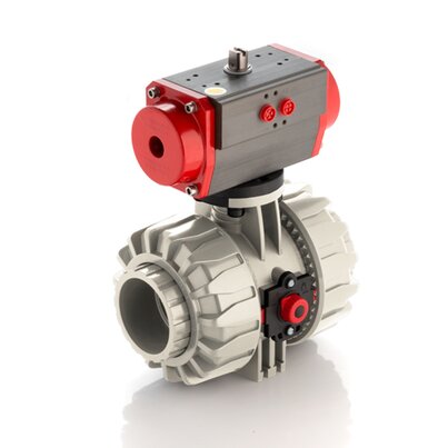 VKDOM/CP NO - pneumatically actuated DUAL BLOCK® 2-way ball valve