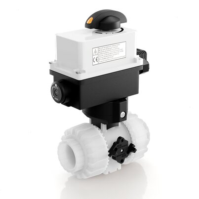 VKROF/CE 90-240 V AC 4-20 mA - electrically actuated DUAL BLOCK® regulating ball valve